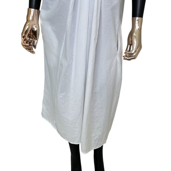 ✨ Vince White Italian Cotton Twist Halter Midi Dress Size M Excellent Condition - Picture 8 of 15